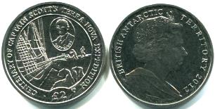 British Antarctic Territory 2 Pounds 2012