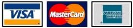 We accept VISA, MasterCard, American Express and JCB cards.