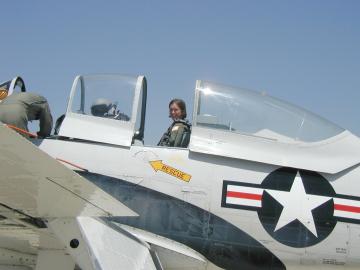Grace Anderson rides a T28