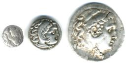 Hemidrachm, drachm and Tetradrachm of Alexander III (the Great)