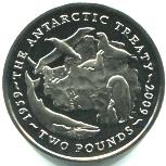 British Antarctic Territory copper-nickel 2 Pounds, 2009