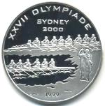 Benin silver 1000 Francs 1999 Crew Racing Olympic coin