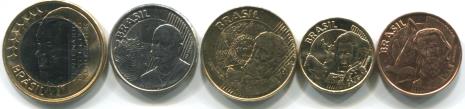 Brazil 5 coin set