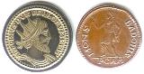 Camelot silver Siliqua and copper 1/2 As