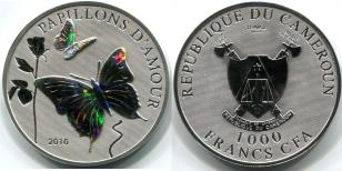 Cameroon 1000 Francs 2010 Butterflies