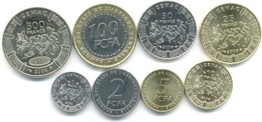 Central African States 2006 coin set