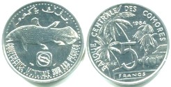 Comoro Islands 5 Francs KM15 1984