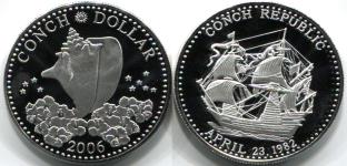 Conch Republic 1 Dollar 2006