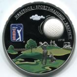 Cook Islands 5 Dollars 2012 PGA TOUR sterling silver Proof golf coin