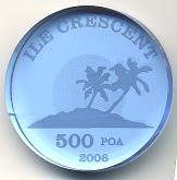 Crescent Island 500 Poa acrylic coin