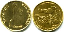 Easter Island gold pattern coin