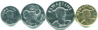 Eswatini 2018 four coin set 10 Cents - 1 Lilangemi