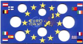 Holder for Euro coin set