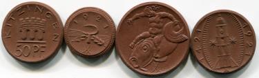 Germany porcelain notgeld coins