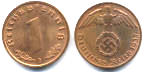 Nazi Germany 1 Reichspfennig