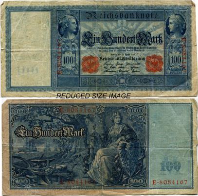 Imperial German 100 Mark banknote 1910
