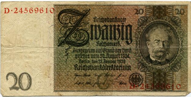 Germany 20 Reichsmark 1929