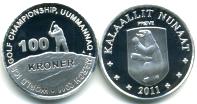 Greenland 100 Kroner 2011 Ice Golf silver Proof