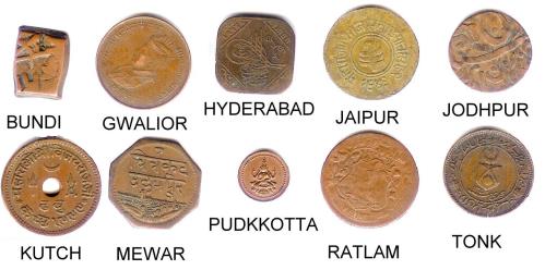 Collection of Indian Native State coins Indian States coin collection