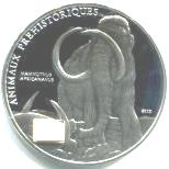 Ivory Coast 1000 Francs containing piece of Mammoth tooth