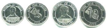 Liberia 5 and 10 Dollar coins, 2022