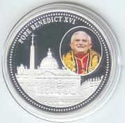 Liberia $5 Pope Benedict XVI Color Coin