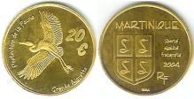Martinique gold 20 Euro Essai coin