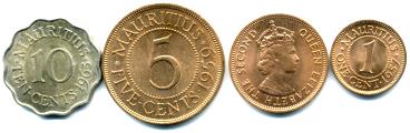 Mauritius 1963 Four coin set