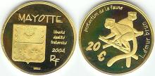 Mayotte gold 20 Euros Pattern coin Mayotte gold 20 Euros Essai coin