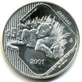 Mexico silver 5 Peso Jaguar 2001 KM658