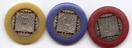 Metal Filigree Monte Carlo Casino Chips