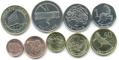 Mozambique 2006 coin set 1 Centavo - 10 Meticais KM1133-140