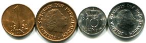 Dutch coins of young Queen Juliana