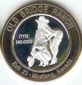 Old Bridge Ranch $10 bimetallic silver state borthel token