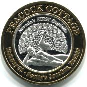 Silver Strike Brothel Token from the Peacock Cottage, Nevada's first Boydello - A brothel for women.