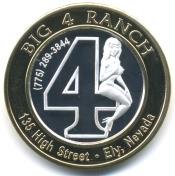 Silver Strike Brothel token from the Big 4 Ranch