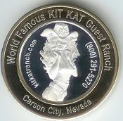 Kit Kat Guest Ranch $10 silver strike bi-metallic brothel token