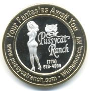 Pussycat Ranch, $10 silver strike brothel token