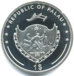 common obverse of the Palau Pacific Wildlife Dollar coins