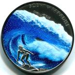PALAU 5 DOLLARS 2010, COIN WITH A SEA BREEZE SCEDNT