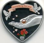 Palau "Everytihng for you" heart shaped coin