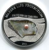 Palau $5 silver Proof Pink pearl coin Princess of the Sea