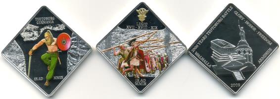 Battle of Teutoburg Forest set of 3 square coins from Palau
