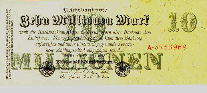 10 Million Mark July 1923