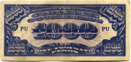 Philippines 1000 Pesos Japanese Invasion Money