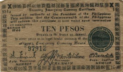 Philippine World War II guerilla currency