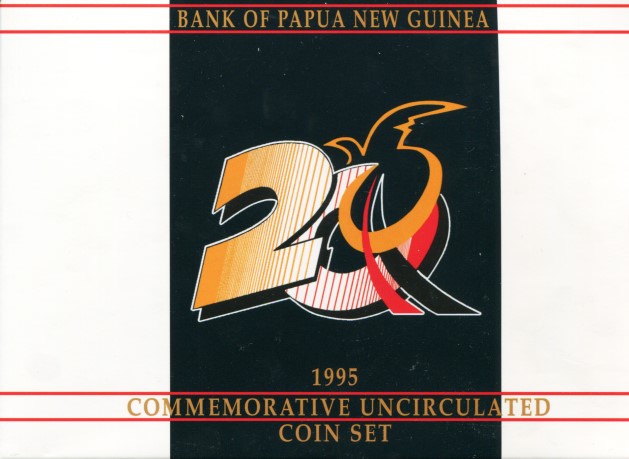Cover of 1995 Papau New Guinea Mint Set Papau New Guinea 20th Anniversary Mint set