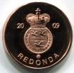 Common obverse of Redonda coins features coat-of-arms