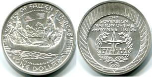 Shawnee Tribe silver Dollar 2009: Battle of Fallen Timber