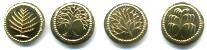 Set of 4 brass Farthing from The Shire